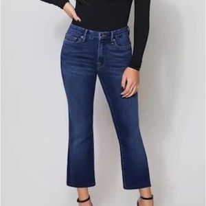 Good American Good Petite Cropped Straight Jean Stretch